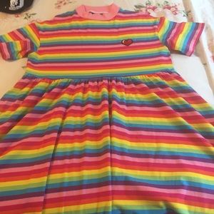 Rare Lazy Oaf Rainbow Dress s/m